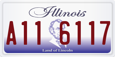 IL license plate A116117