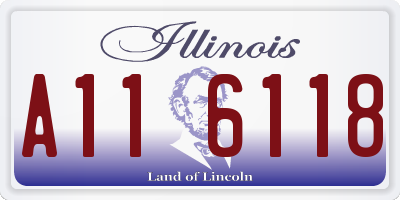 IL license plate A116118