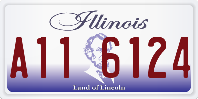IL license plate A116124