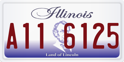 IL license plate A116125