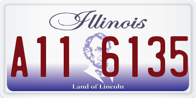 IL license plate A116135