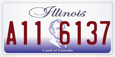 IL license plate A116137