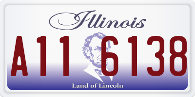 IL license plate A116138