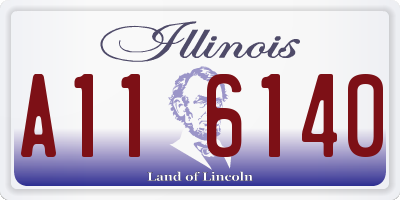 IL license plate A116140