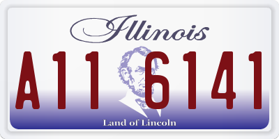 IL license plate A116141