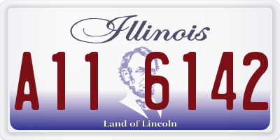 IL license plate A116142