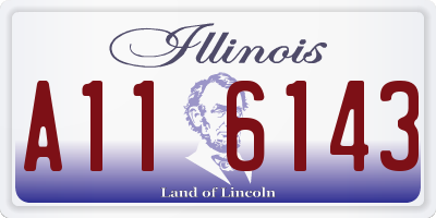 IL license plate A116143