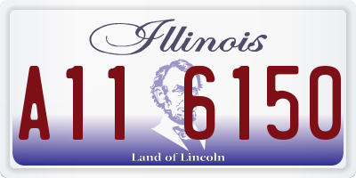 IL license plate A116150