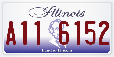 IL license plate A116152