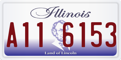 IL license plate A116153