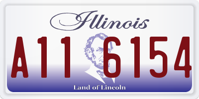 IL license plate A116154