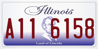 IL license plate A116158