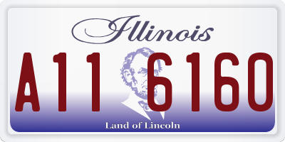 IL license plate A116160
