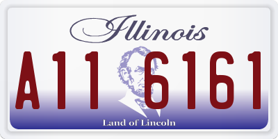 IL license plate A116161