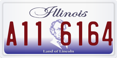 IL license plate A116164