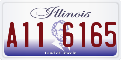 IL license plate A116165