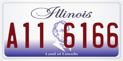 IL license plate A116166