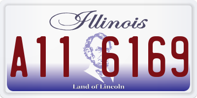 IL license plate A116169