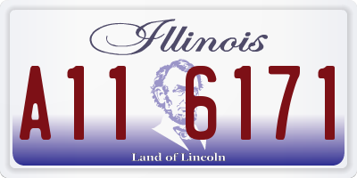 IL license plate A116171