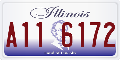 IL license plate A116172