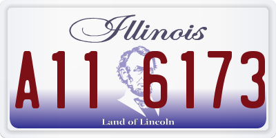 IL license plate A116173