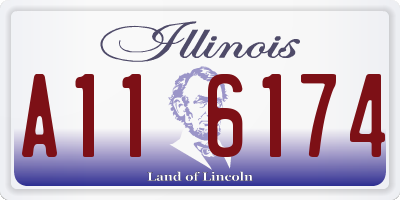 IL license plate A116174