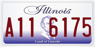 IL license plate A116175
