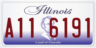 IL license plate A116191