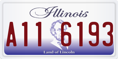 IL license plate A116193