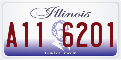 IL license plate A116201
