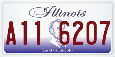 IL license plate A116207