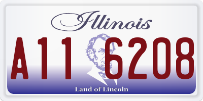 IL license plate A116208