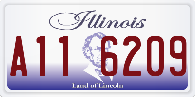 IL license plate A116209