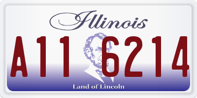IL license plate A116214