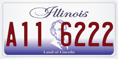 IL license plate A116222
