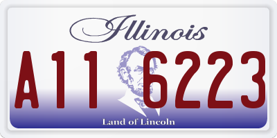 IL license plate A116223