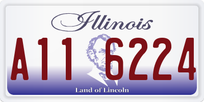 IL license plate A116224