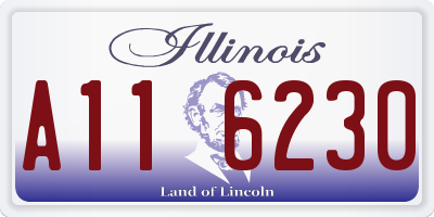 IL license plate A116230