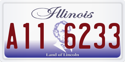 IL license plate A116233
