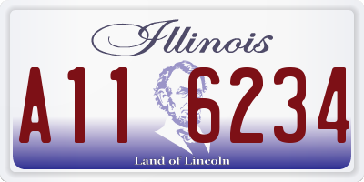 IL license plate A116234