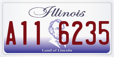 IL license plate A116235
