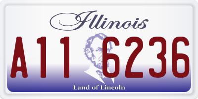 IL license plate A116236