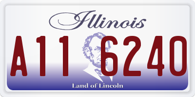 IL license plate A116240