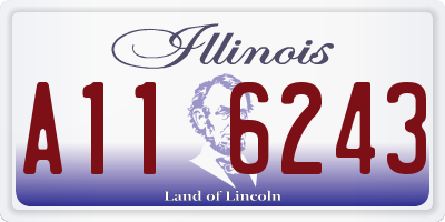 IL license plate A116243