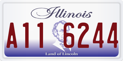 IL license plate A116244