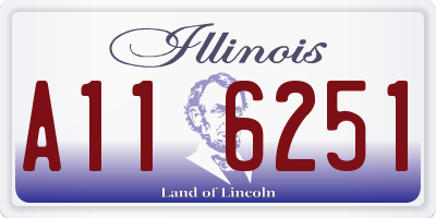 IL license plate A116251