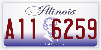 IL license plate A116259
