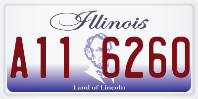 IL license plate A116260