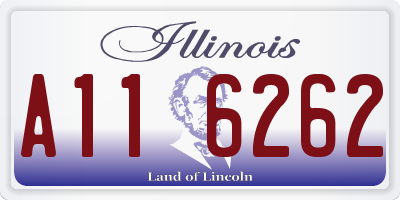 IL license plate A116262