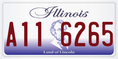 IL license plate A116265